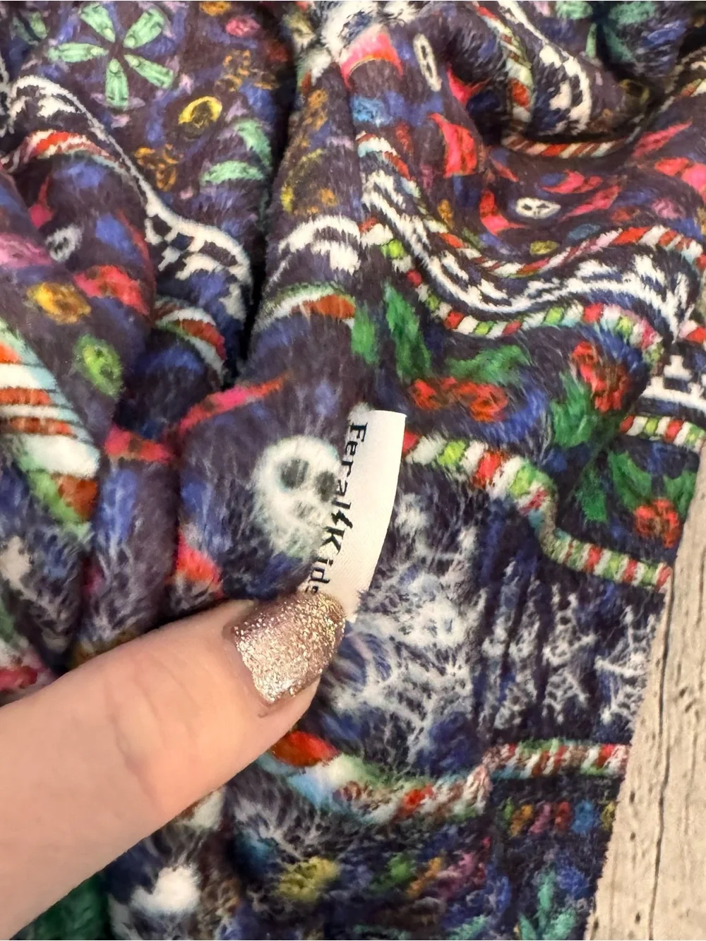 Feral Kids Nightmare Before Christmas Fleece Half Zip Pullover
